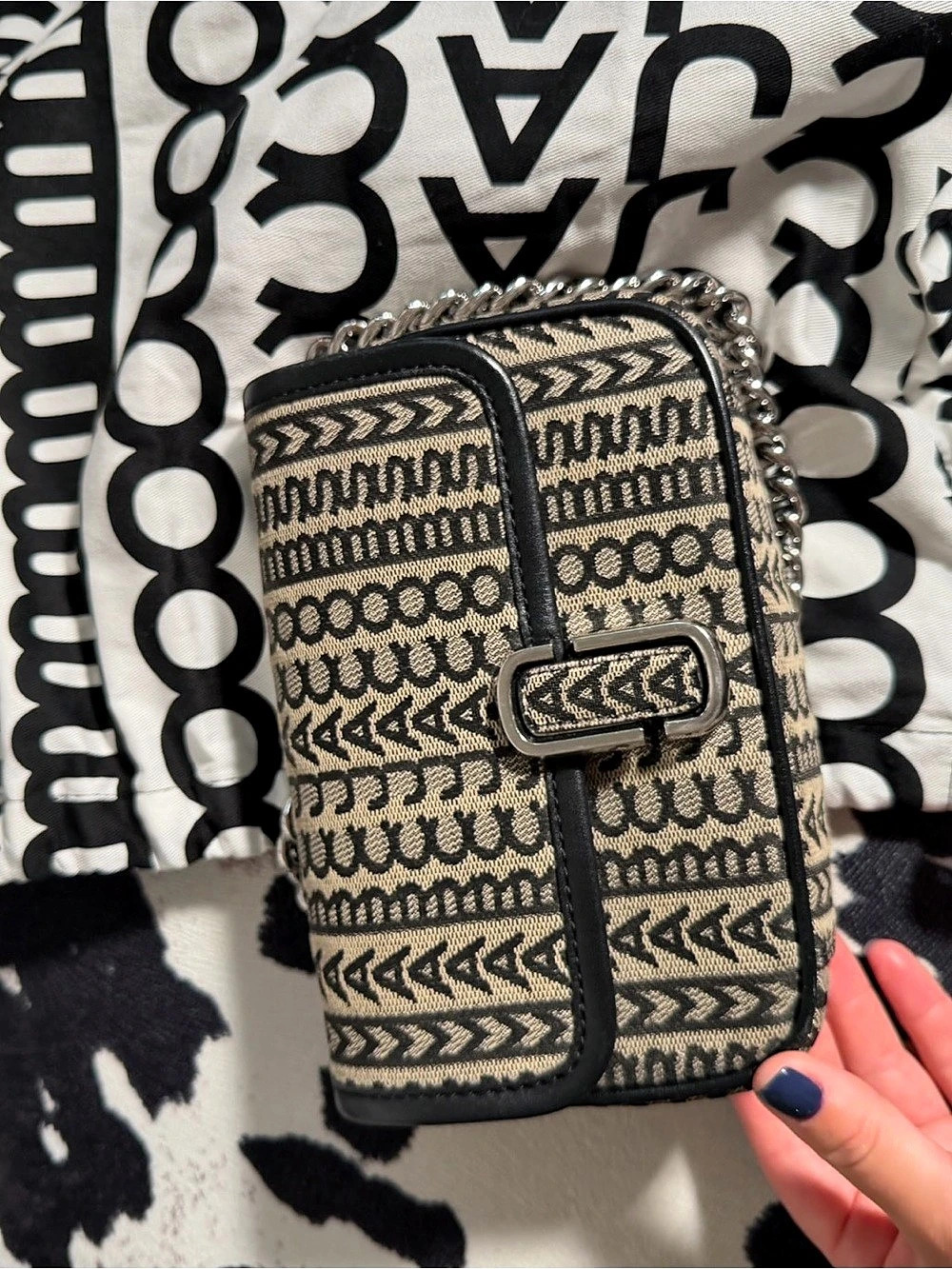 Marc Jacobs The Monogram J Marc Shoulder Bag Black & Brown